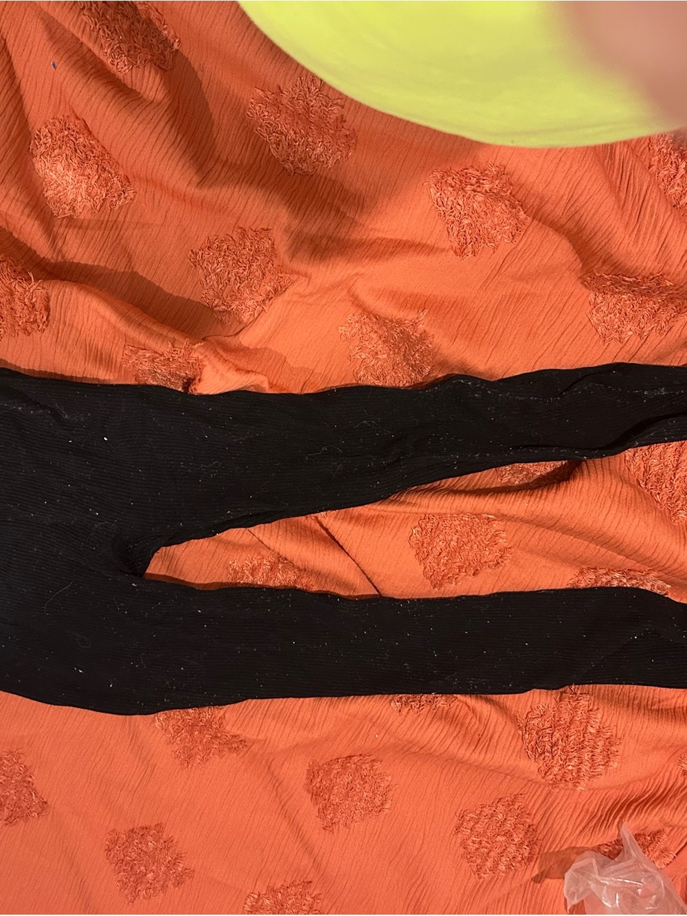 Hippie Rose Black Ribbed Leggings